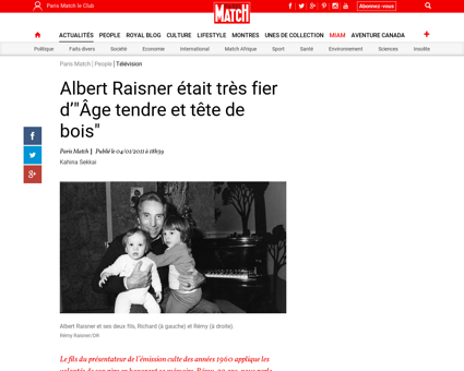 Albert Raisner etait tres fier d Age ten Albert