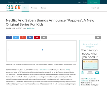 Netflix and saban brands announce popple Jeremy