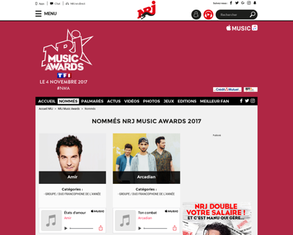 Nomines nrj music awards 2015 Juliette