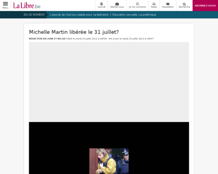 Michelle martin liberee le 31 juillet Laetitia