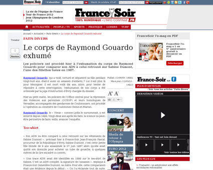 Corps raymond gouardo exhume 39327 Raymond
