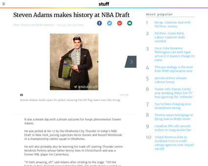 Steven Adams makes history at NBA Draft Steven