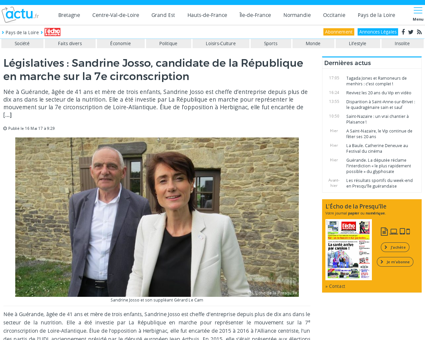 Legislatives sandrine josso candidate de Sandrine